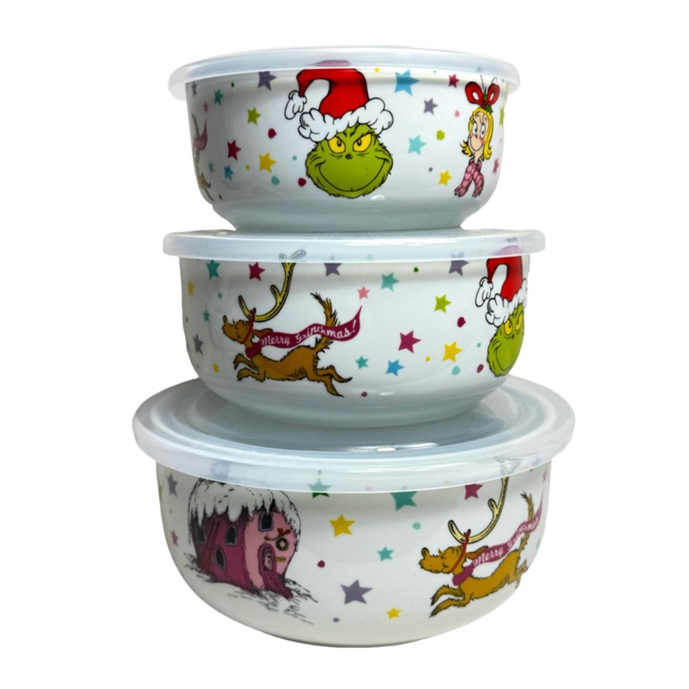 NEW The Grinch and Cindy Lou Who Christmas Tupperware Food Storage - 3pc